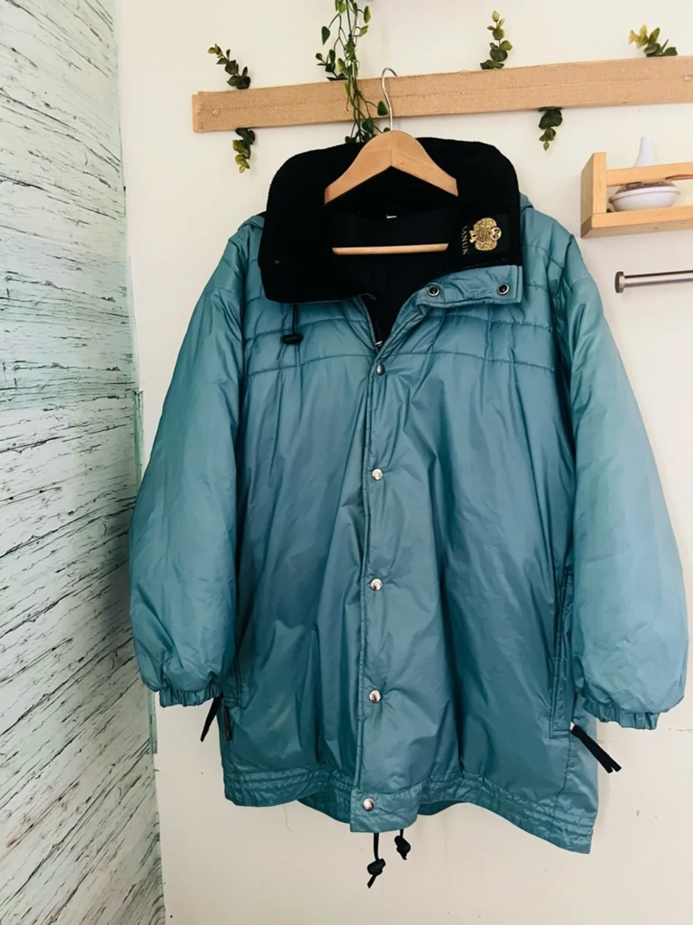Vintage Kanuk Unisex Puffer Jacket | Size 5 | Teal Blue | Hooded Winter Coat - Picture 5 of 16